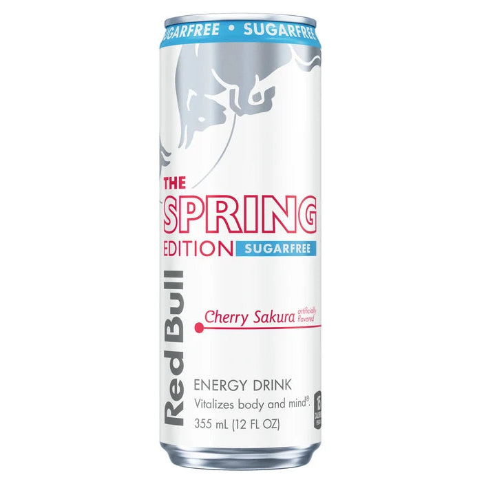 Cherry Sakura Red Bull Sugarfree - Spring Edition - 12oz Can