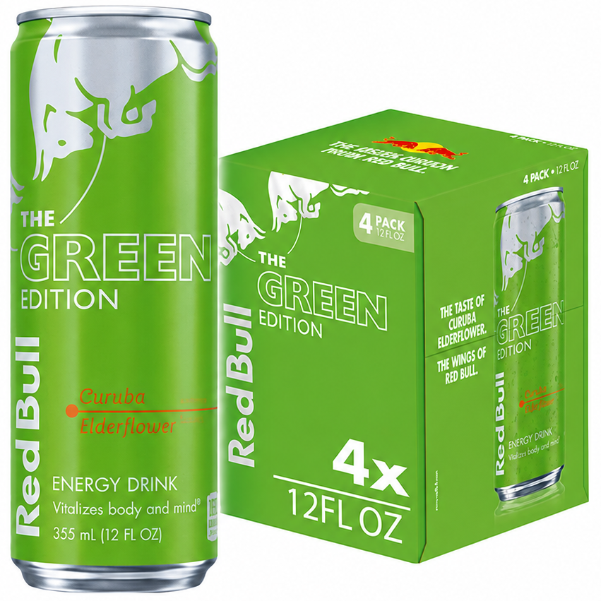 Curuba Elderflower Red Bull - Green Edition - 12oz 4pk
